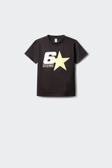 Springfield Kids T-shirt manga curta urbana para menino preto
