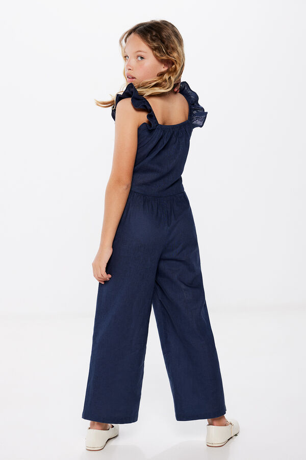 Springfield Kids Macac&atilde;o linho menina azul