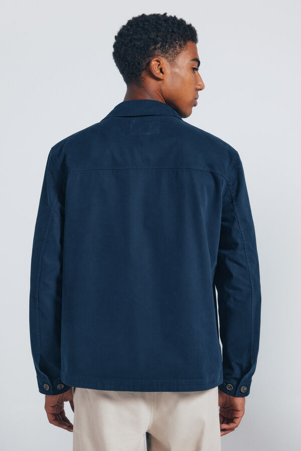 Springfield Sobrecamisa de algodão azul