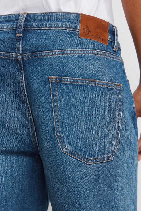 Springfield Jeans sobretintado regular fit azul