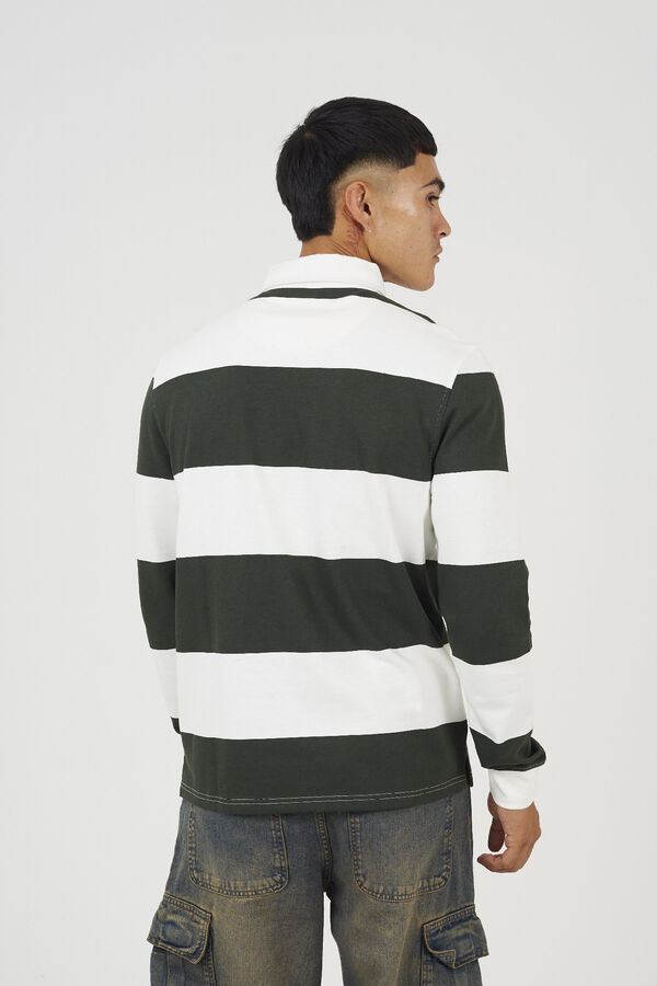 Brave Soul Sudadera cuello polo verde