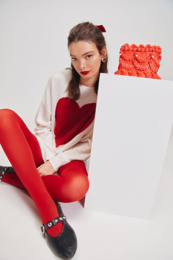 Springfield Jersey corazón intarsia estampado