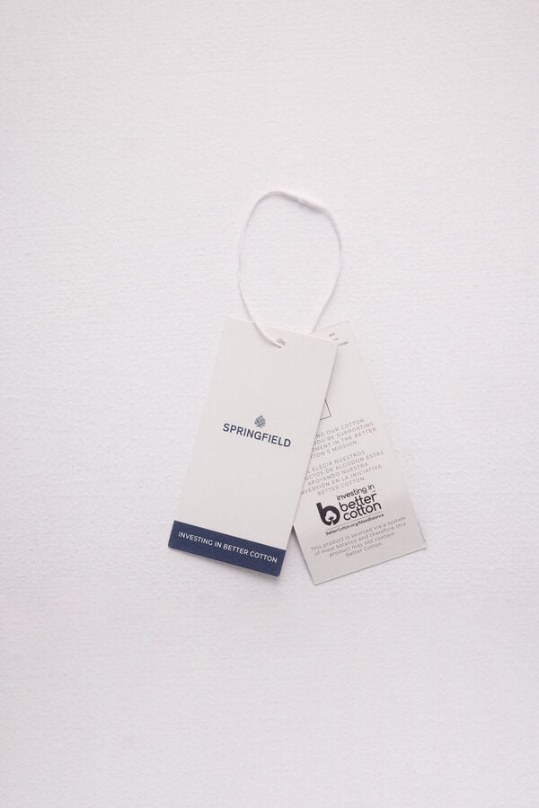 Springfield Camiseta gr&aacute;fica manga bot&oacute;n turquesa