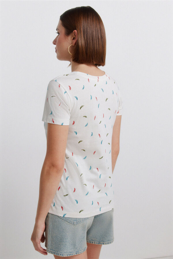 Springfield T-shirt de manga curta estampada branco