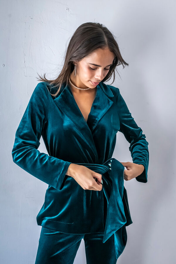 Cul Sac Blazer fluida turquesa