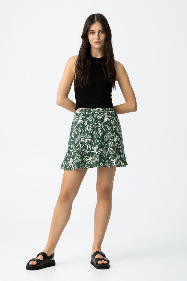 Tiffosi Saia estampado floral verde