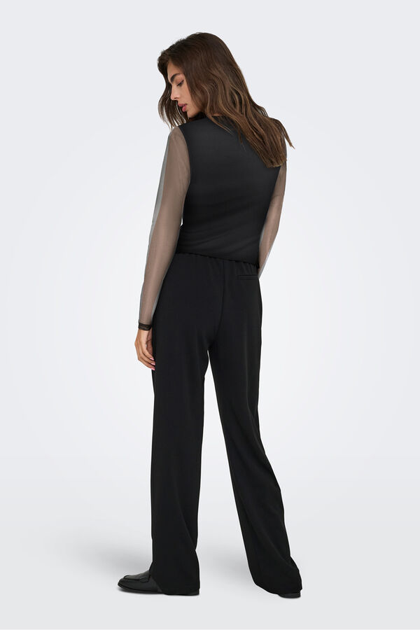 Only Camiseta semitransparente negro