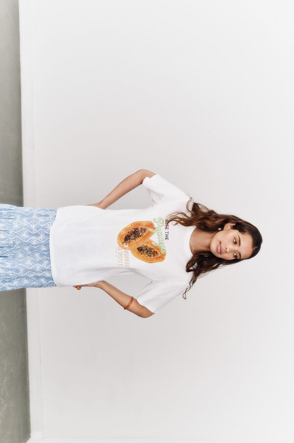 High Spirits Papaya t-shirt blanco