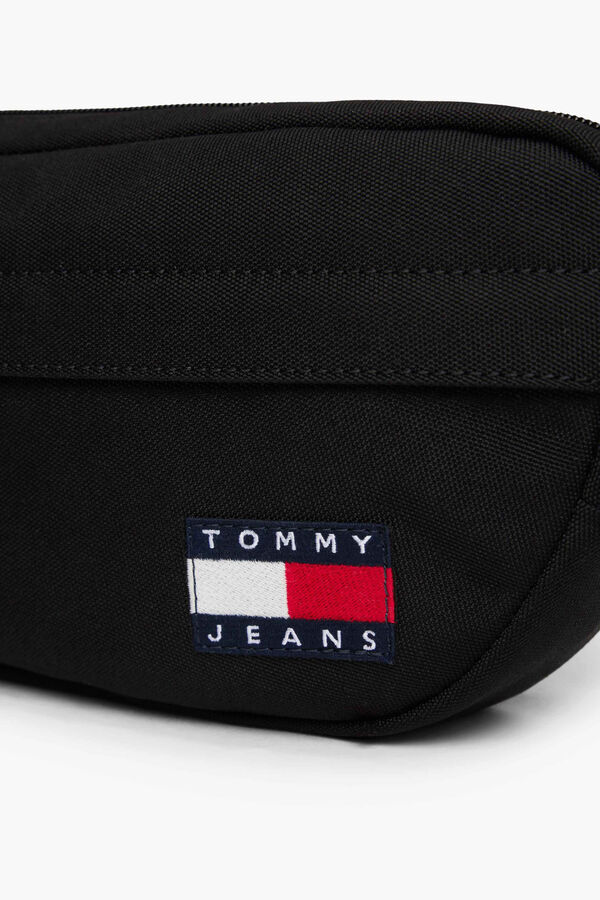 Tommy Jeans Bolsa de cintura Tommy Jeans com logo da bandeira preto