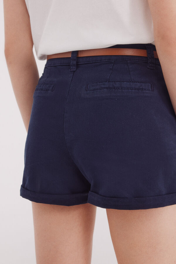 Springfield Shorts cal&ccedil;as chino com cinto azul