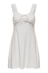 JDY Vestido corto bordado blanco