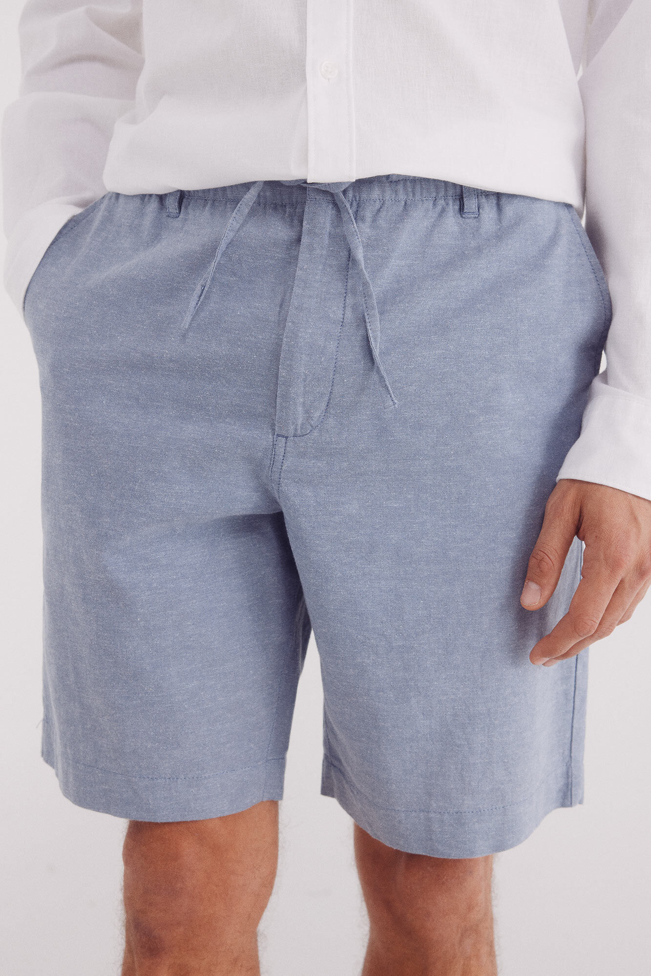 Springfield Bermudas de linho slim fit