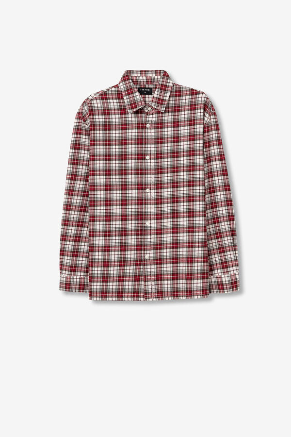 Tiffosi Young Camisa de flanela relaxada branco