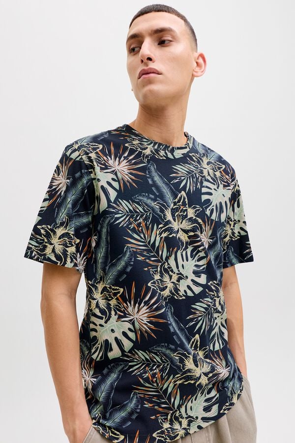 Jack & Jones T-shirt regular fit estampada azul
