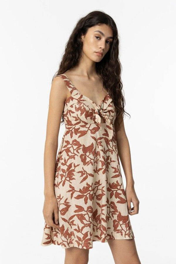 Tiffosi Vestido Cut Out con Nudo nude