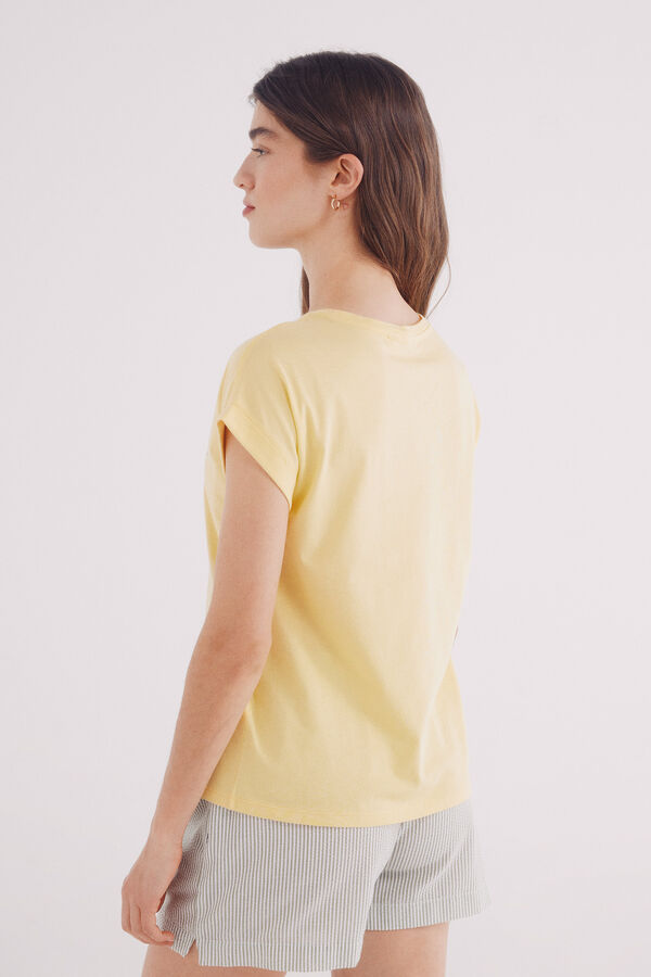 Springfield Camiseta"Amore baci pasta" amarillo