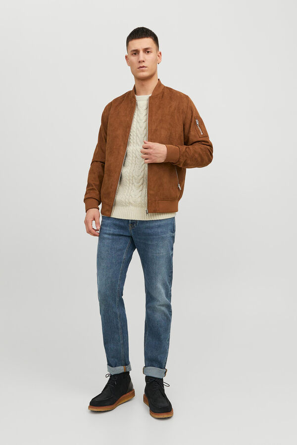 Jack & Jones Casaco bomber efeito pele cru