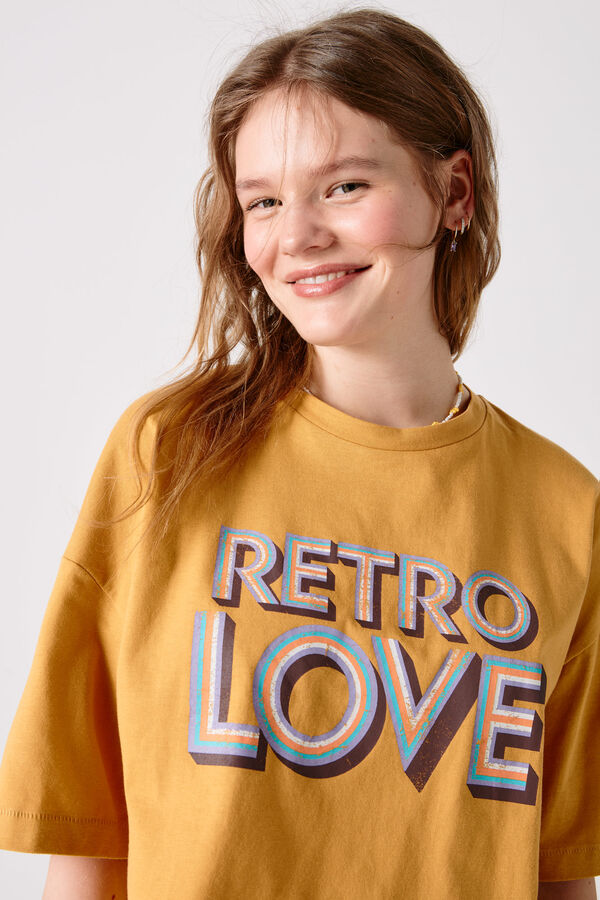 Springfield T-shirt "Retro love" Algodão ocre