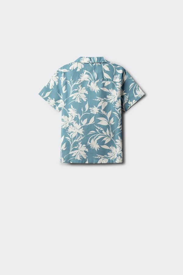 Springfield Kids Camisa de flores para menino azul