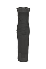 Noisy May Vestido largo de manga sisa gris