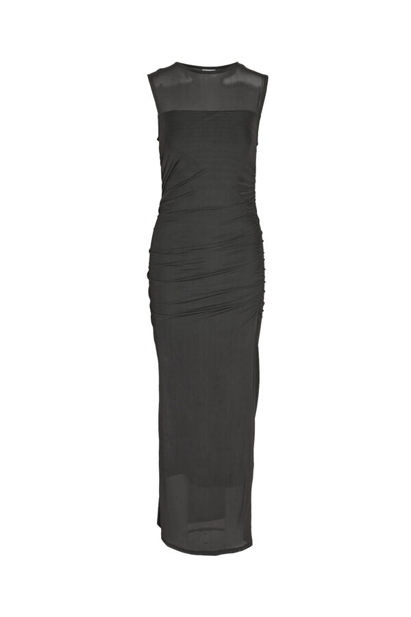 Noisy May Vestido largo de manga sisa gris