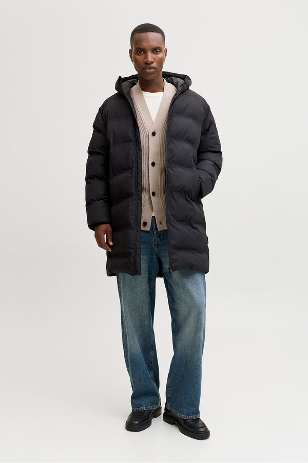 Jack & Jones C&aacute;rdigan b&aacute;sico cuello pico gris