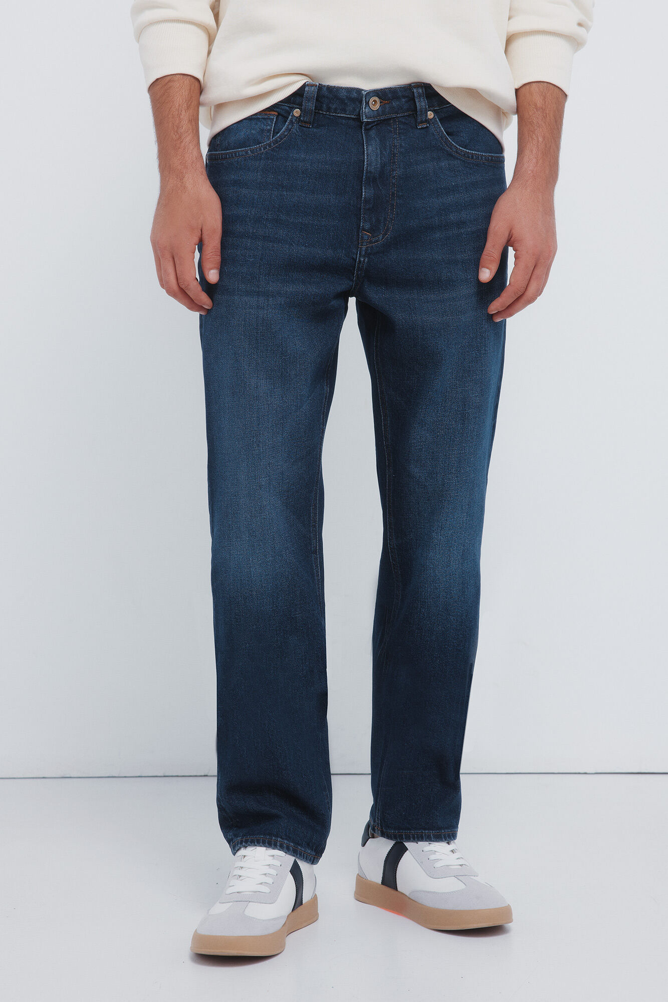 Springfield Jeans de corte regular com lavagem escura