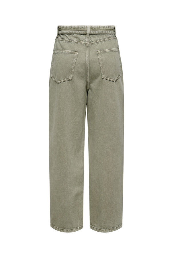 Only Pantalón recto MOM verde