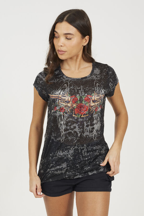 Brave Soul Camiseta manga curta cinzento