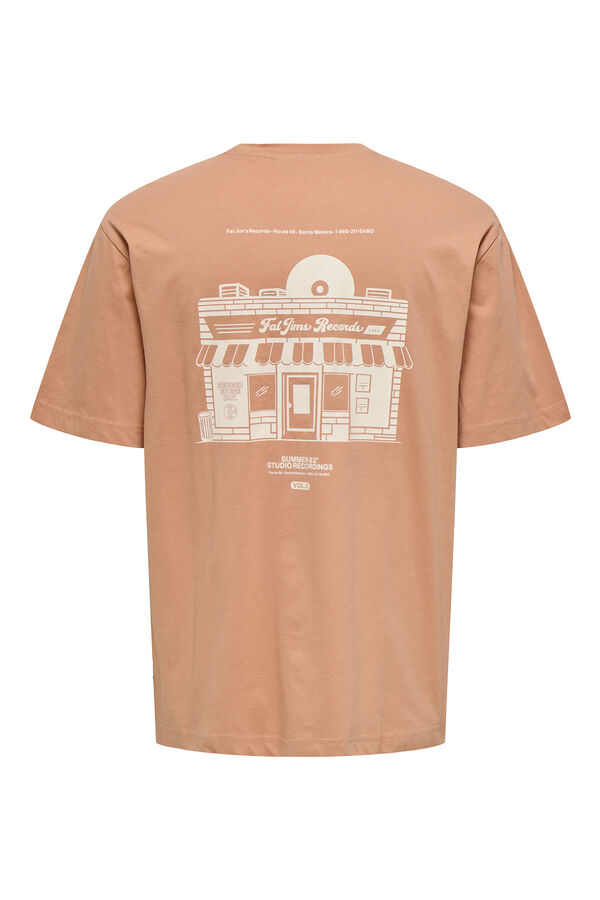 Only & Sons Camiseta com desenho nas costas cru