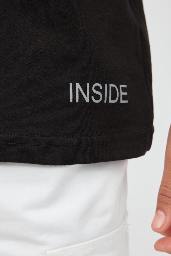 Inside Camiseta b&aacute;sica negro