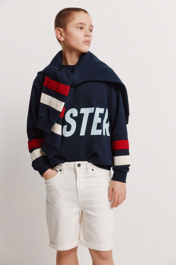 Springfield Kids Bermuda denim para ni&ntilde;o blanco