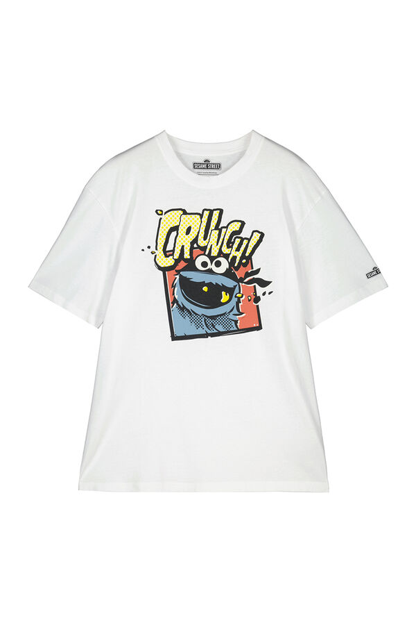 Springfield T-shirt Cookie Monster branco