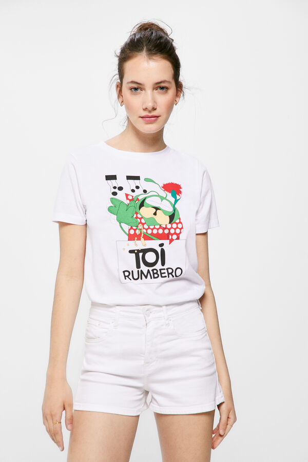 Springfield T-shirt "Toi rumbeiro" branco