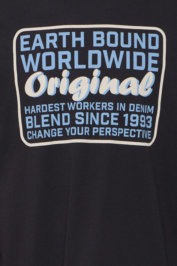 Blend Camiseta Manga Larga Print negro
