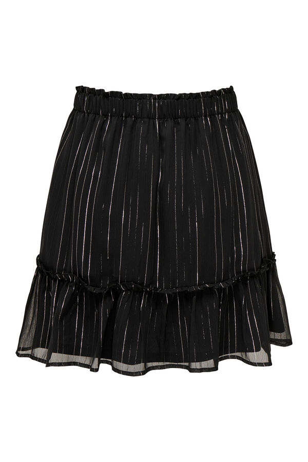 JDY Falda mini volantes negro