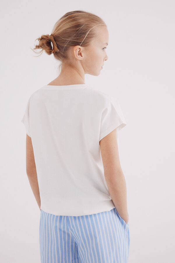 Springfield Kids Camiseta feminina Ciao Bella branco