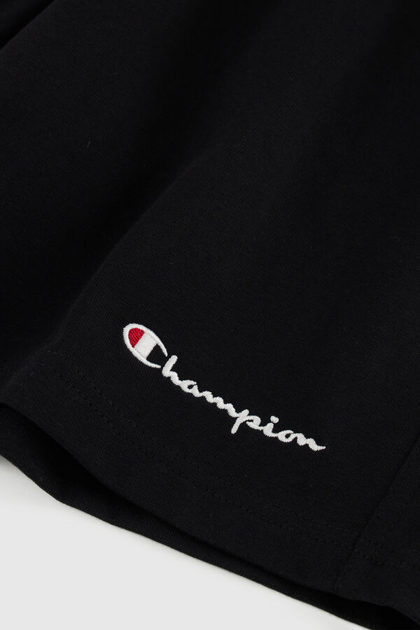 Champion Bermudas masculinas de algod&atilde;o preto