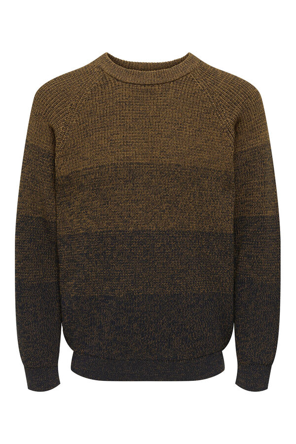 Only & Sons Jersey cuello redondo marr&oacute;n