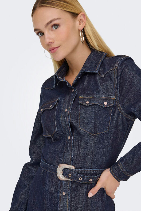 Only Vestido vaquero largo azul