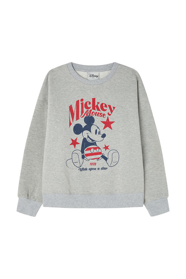 Springfield Sudadera Mickey Mouse algod&oacute;n gris