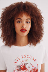 Springfield Camiseta "Cherry love" blanco