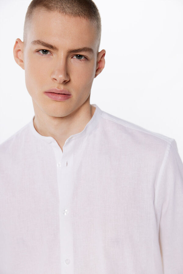 Springfield Camisa mao linho branco