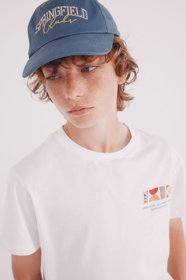 Springfield Kids Camiseta geometrica niño marfil