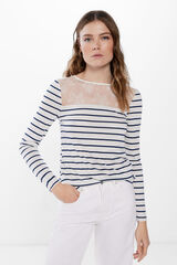 Springfield Camiseta Lace Canes&uacute; azul