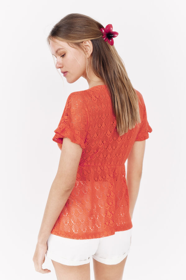 La Vecina Rubia Blusa estrutura borgonha