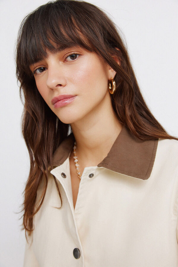 Springfield Chaqueta corta beige algod&oacute;n beige