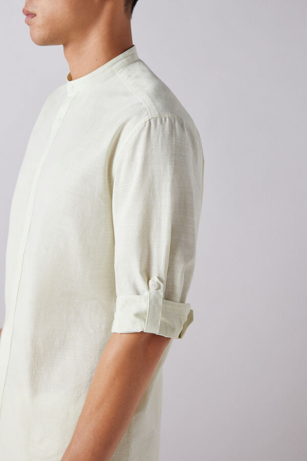 Springfield Camisa riscas manga 3/4 verde