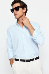 Trendyol Camisa b&aacute;sica regular azul