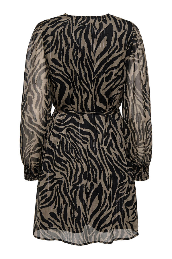 JDY Vestido corto lurex negro